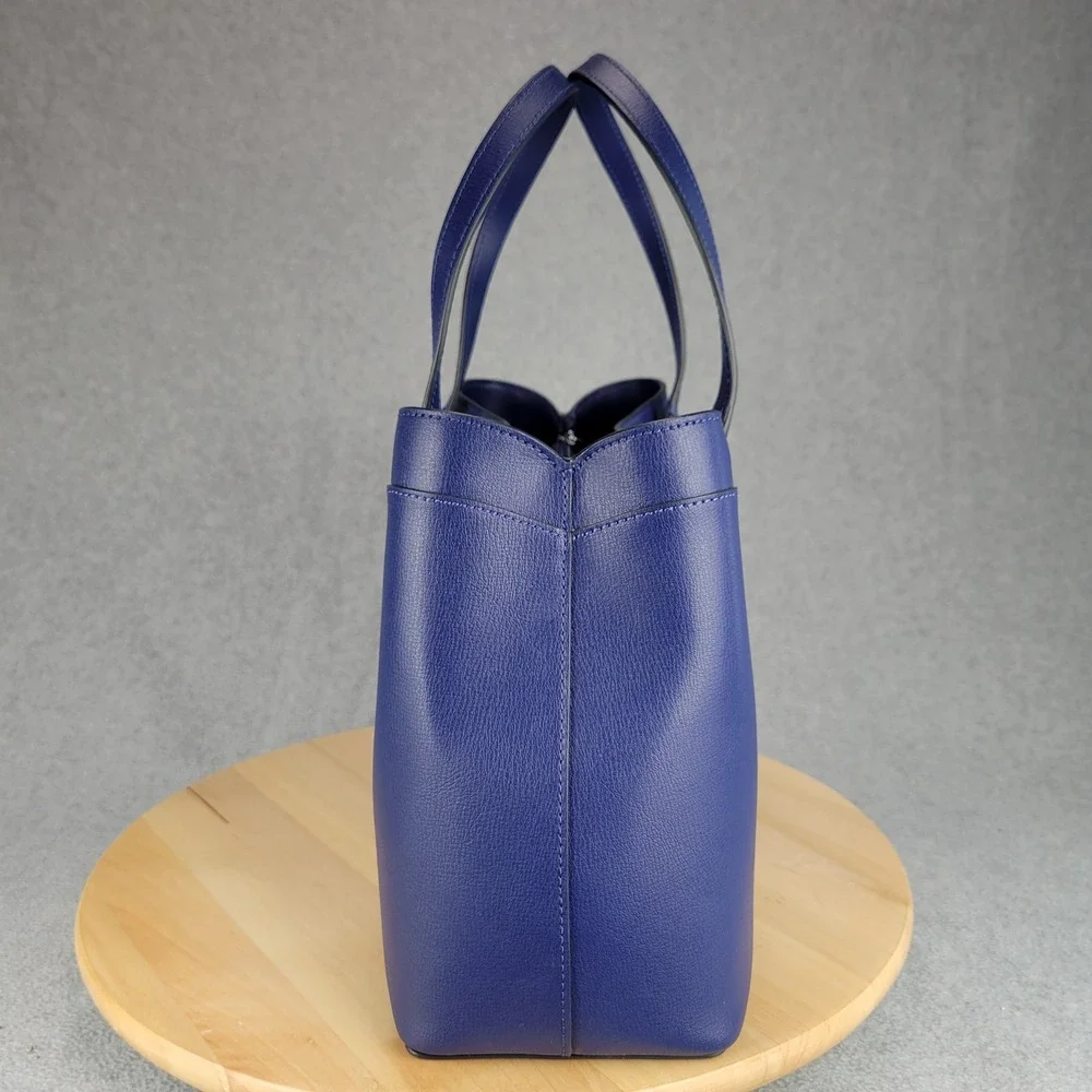 Kate Spade Sienna Satchel Womens Medium Blue Leather Crossbody Handbag